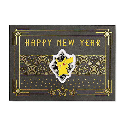 ピカチュウ Happy New Year ポケモンピンバッジ&グリーティングカード / Pokemon Center(ポケモンセンター)クリスマス セール ピカチュウ Happy New Year ポケモンピンバッジ&グリーティングカード / Pokemon Center(ポケモンセンター)クリスマス セール