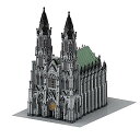 ICEBRICKS コレクションメディーバル建築セット : ケルン大聖堂 - Kテカlner Dom クリエイティブセット 大人向け - ドイツ大聖堂モデルパズル 記念ギフト - レゴと互換性あり (29709ピース)クリスマス セール