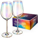 Dragon Glassware(ドラゴングラスウェア) ワイングラス「アイリディセント」クリスタルグラス レッドワインとホワイトワインに最適 ワイン愛好家への...