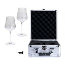 Gabriel-Glas(ガブリエルグラス)バンドル-2アイテム:ポータブルアルミフレームワイングラスキャリングケース、カスタムワイングラスフィットフォームイン...
