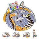 TUMAMAリモコン ベビープレイマット ラージピアノ付き 4個のベビーラトル付きアクティビティマット ライトと音楽のついたベビージム、新生児用おもちゃ(ユニセ...