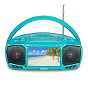 Aiwa(アイワ)ポータブルブームボックスCD/DVDプレーヤー付き 7インチLCDディスプレイ搭載、Bluetooth接続、FMラジオ、ストリーミング機能搭載...