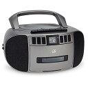 GPX BCA209S ポータブルCD & カセットプレーヤー付きポータブルブームボックス, シルバー/ グレー夏休みセール