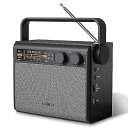 YOWGULFポータブルAM FMラジオ「Bluetooth付きベストレセプションラジオ」壁またはバッテリーで動作 ヘッドフォンジャック、USB、AUX入力 ビ...