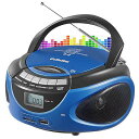 ゲリーリム ポータブルCDプレーヤー Bluetooth&ラジオ AM FM USB/SD/MMC対応 AUX&ヘッドホンジャック搭載 AC/バッテリー 高齢者...