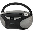 Magnavox MD6949-BK ポータブル トップローディング CD ブームボックス AM/FM ステレオ ラジオ Bluetooth ワイヤレステクノロ...