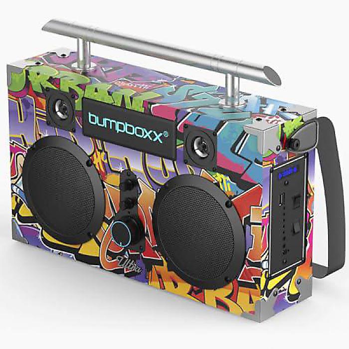 Bumpboxx Bluetooth Boombox Ultra レトロブームボックス ブルートゥーススピーカー リチウムバッテリー 軽量ストラップ付 NYC Graffiti新生活応援