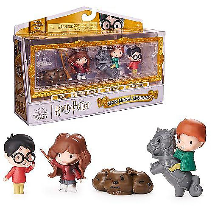 Wizarding World Harry Potter マイクロマジカルモーメンツ シーン ギフトセット「ハリー・ハーマイオニ・ロン & フラッフィー」アクシ..