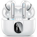 2023 Bluetoothヘッドホン5.3 HiFiステレオイヤホン40H再生インイヤーBluetooth Earbuds LED電源表示付きIP7防水スポー...