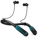 Bluetoothイヤーバッド 120時間再生 マイク付 ヘッドセット i35バランスドアーマチュアステレオワイヤレス防水ネックバンドヘッドホン(青緑)夏休みセ...