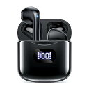 Bluetooth 5.3 ワイヤレスイヤホン 40時間再生 ケース付き IPX5防水 iOS Androidスポーツ用 マイク付きブラック夏休みセール