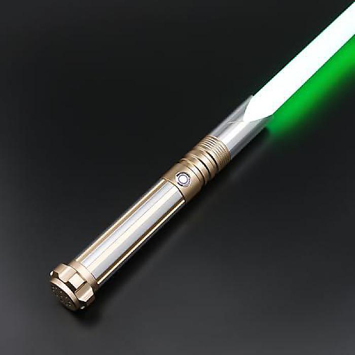 Heavy Dueling Lightsaber for Adults Force Fx Lightsabers Rechargeable Metal Hilt 12 Colors 16 Sound Fonts Saber Cosplay Props (Gold)新生活応援