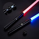 Lightsaber 2Pack MetallHilt 2-in-1 Double Blade Force-FX Light Sword Type-C充電 3音モードCosplay Toy for Kids Star Wars Dueling Saber Game新生活応援