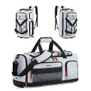 BAGSMART スポーツ トラベル ダッフルバッグ グレー 35L シューコンパートメント付き 防水オーバーナイトバックパック【BAGSMART(BAGSMA...