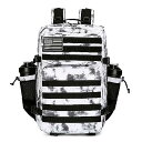 Military Tactical Backpacks モール アーミー アサルトパック ハイドレーション フェイストベルト タクティカルデイパック モール ハイキングパック (ブラック&ホワイト) 小新生活応援