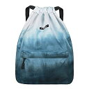 Water Resistant Drawstring Backpack(ウォーターレジスタント ドローストリングバックパック)、スポーツ バックパック 水陸両用...