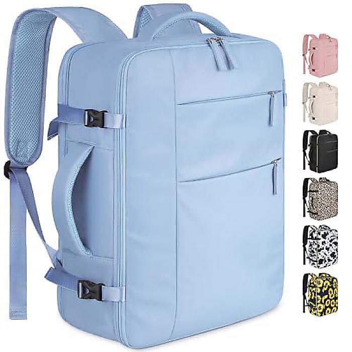 Travel Backpack for Women Men Waterproof Laptop Backpack Airlines Approved Carry On Bag Business Work Fits 17 Inch Laptop(Blue)新生活応援