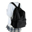 Classic Basic Black Backpack For Women(クラシックベーシックブラックバックパック) 防水高校用ブックバッグ 軽量な旅行デイパック 大学のバックパックメンズ 中学生向けのバッグ 女の子男の子新生活応援