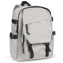 REAWUL Lightweight Backpack(リーワル) グレー スクール&ラップトップ用 男女兼用 軽量防水トラベルリュック ボトルサイドポケット付夏休みセール(4)