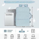 Large Travel Backpack Women(ラージトラベルバックパック ウィメン) 軽量ラップトップカジュアルワークジム大学週末バッグ【ライトブルー】新生活応援 3