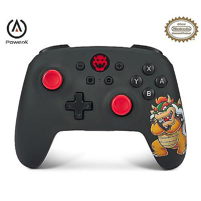 PowerA ワイヤレス Nintendo Switch(ニンテンドースイッチ) コントローラー 「キング クッパ」 AAバッテリー式(バッテリー同梱) Pro Controller マッピング可能なゲームボタン ニンテンドー正規ライセンス商品新生活応援