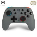 PowerA Nano Enhanced Wireless Controller(パワーエーナ ナノ エンハンスト ワイヤレスコントローラー) - グレイ-ネオン Lite対応Bluetoothゲームパッド。コンパクト充電式ポータブルNintendo Switch新生活応援