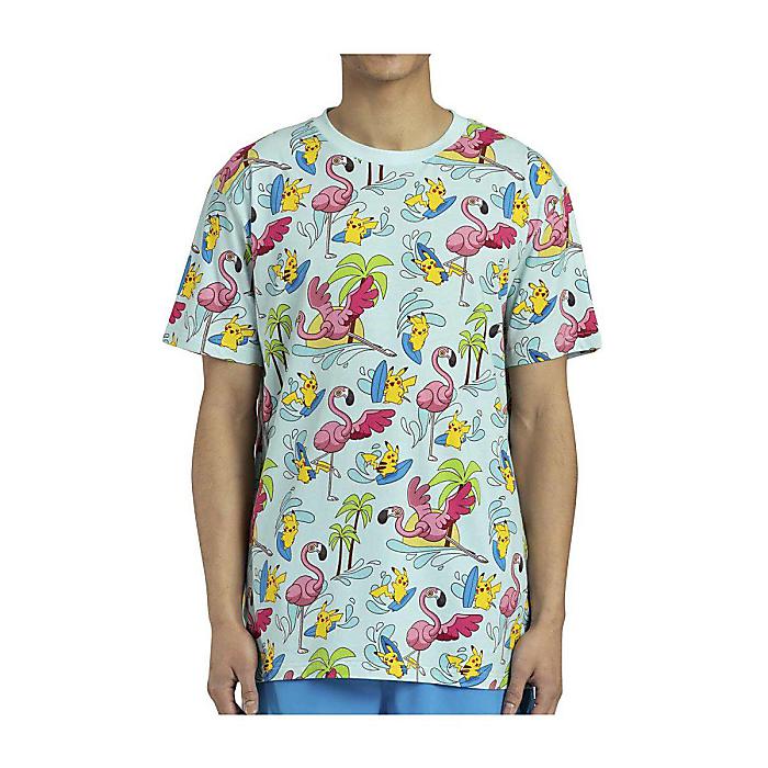 Pokemon Center(ポケモンセンター) / ピカチュウ＆カラミンゴ トロピカルTシャツ (Mサイズ/大人用) by ..