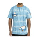 Pokemon Center(ポケモンセンター) / カビゴン ブルー タイダイ リラックスフィット クルーネック Tシャツ (Sサイズ/大人用) 母の日 セール