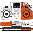 【オレンジ/ホワイト】12inch SKINZ / Pioneer Opus Quad Skinz - Sound Engineering(GLOW)