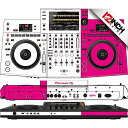 【マゼンタ/ホワイト】12inch SKINZ / Pioneer Opus Quad Skinz - Sound Engineering(GLOW)