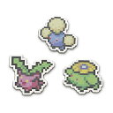 【メール便/送料無料】 Pokemon Center(ポケモンセンター) / ハネッコ&ポポッコ&ワタッコ ポケモンピクセルピンバッジ (3 個セット)新生活応...