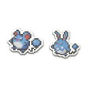 【メール便/送料無料】 Pokemon Center(ポケモンセンター) / マリル&マリルリ ポケモンピクセルピンバッジ (2個セット)新生活応援【メール便/...