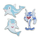 【メール便/送料無料】 Pokemon Center(ポケモンセンター) / ナミイルカ&イルカマン&イルカマン(マイティフォルム) ポケモンピンバッジ (3個...