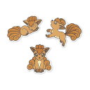 【メール便/送料無料】 Pokemon Center(ポケモンセンター) / ロコン ステッカー (3枚パック)バレンタイン セール【メール便/送料無料】