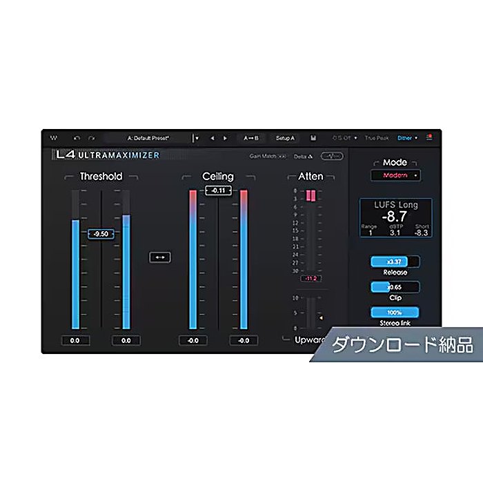 WAVES(ウエーヴス) / L4 Ultramaximizer ダウンロード納品の事ならフレンズにご相談ください。 WAVES(ウエーヴス) / L4 Ultramaximizer ダウンロード納品の特長！WAVES L4 Ultramaximizer ダウンロード WAVES(ウエーヴス) / L4 Ultramaximizer ダウンロード納品のココが凄い！最新の音楽制作に対応したリミッター・プラグイン。配信や各種媒体へのリリース時に必要な音量レベルを確保しながら、低音域の力感やアタック感、曲全体の生動感を損なわないマスタリングツールです。 WAVES(ウエーヴス) / L4 Ultramaximizer ダウンロード納品のメーカー説明 WAVES L4 Ultramaximizer ダウンロード納品ウェーブス エル4 ウルトラマキシマイザー配信プラットフォームや各種メディアへのリリースに対応した、インテリジェント・リミッターです。音量基準を満たしながら、ベースの存在感やトランジェント特性、楽曲本来の表現力を引き出します。簡易パッケージ版となります。●主な特徴・アダプティブ・リミッター機能により、現代的な音楽制作環境に対応・低域の厚みを保ったまま出力レベルをコントロール・トランジェント（立ち上がり）の鮮烈さを維持・楽曲の音楽性を損なわない処理を実現【WAVES】世界中の音楽制作現場で採用されるプロフェッショナル・オーディオプラグインメーカー。 WAVES(ウエーヴス) / L4 Ultramaximizer ダウンロード納品の仕様 種類：マスタリング用リミッター・プラグインパッケージ形態：簡易パッケージ版納品形式：ダウンロードWAVES(ウエーヴス) / L4 Ultramaximizer ダウンロード納品の事ならフレンズにご相談ください。 WAVES(ウエーヴス) / L4 Ultramaximizer ダウンロード納品の特長！WAVES L4 Ultramaximizer ダウンロード WAVES(ウエーヴス) / L4 Ultramaximizer ダウンロード納品のココが凄い！最新の音楽制作に対応したリミッター・プラグイン。配信や各種媒体へのリリース時に必要な音量レベルを確保しながら、低音域の力感やアタック感、曲全体の生動感を損なわないマスタリングツールです。 WAVES(ウエーヴス) / L4 Ultramaximizer ダウンロード納品のメーカー説明 WAVES L4 Ultramaximizer ダウンロード納品ウェーブス エル4 ウルトラマキシマイザー配信プラットフォームや各種メディアへのリリースに対応した、インテリジェント・リミッターです。音量基準を満たしながら、ベースの存在感やトランジェント特性、楽曲本来の表現力を引き出します。簡易パッケージ版となります。●主な特徴・アダプティブ・リミッター機能により、現代的な音楽制作環境に対応・低域の厚みを保ったまま出力レベルをコントロール・トランジェント（立ち上がり）の鮮烈さを維持・楽曲の音楽性を損なわない処理を実現【WAVES】世界中の音楽制作現場で採用されるプロフェッショナル・オーディオプラグインメーカー。 WAVES(ウエーヴス) / L4 Ultramaximizer ダウンロード納品の仕様 種類：マスタリング用リミッター・プラグインパッケージ形態：簡易パッケージ版納品形式：ダウンロード