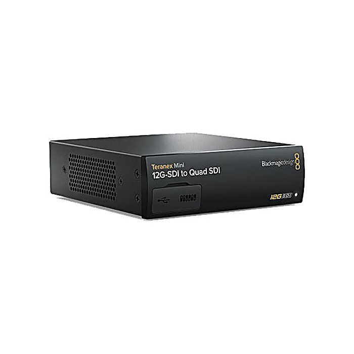 Blackmagic Design / Teranex Mini - 12G-SDI to Quad SDI ビデオコンバーターの事ならフレンズにご相談ください。 Blackmagic Design / Teranex Mini - 12G-SDI to Quad SDI ビデオコンバーターの特長！Blackmagic Design Teranex Mini - 12G-SDI to Quad SDI ビデオコンバーター コンバーター Blackmagic Design / Teranex Mini - 12G-SDI to Quad SDI ビデオコンバーターのココが凄い！12G-SDI規格に対応したビデオコンバーター。SD、HD、Ultra HDフォーマットに幅広く対応し、HD機器とクアッドリンク方式のUltra HD機器の接続を実現します。放送・映像制作環境での運用に対応。 Blackmagic Design / Teranex Mini - 12G-SDI to Quad SDI ビデオコンバーターのメーカー説明 Blackmagic Design Teranex Mini - 12G-SDI to Quad SDI ビデオコンバーターブラックマジックデザイン テラネックス ミニ12G-SDI規格に対応するビデオコンバーターです。SD、HD、Ultra HDの各フォーマットに対応し、最大2160p60までのスペックをサポートします。既存のHD機器をクアッドリンク接続のUltra HD機器へと繋ぎ合わせることが可能です。●主な特徴・12G-SDI対応・SD、HD、Ultra HDフォーマットに対応・2160p60までのフォーマットに対応・HD機器とクアッドリンクUltra HD機器の接続が可能【Blackmagic Design】映像制作・放送業務向けの映像機器メーカー。高品質なビデオコンバーター、スイッチャー、キャプチャーデバイスなどを展開しています。 Blackmagic Design / Teranex Mini - 12G-SDI to Quad SDI ビデオコンバーターの仕様 分類：ビデオコンバーター対応規格：12G-SDI対応フォーマット：SD、HD、Ultra HD最大対応解像度：2160p60Blackmagic Design / Teranex Mini - 12G-SDI to Quad SDI ビデオコンバーターの事ならフレンズにご相談ください。 Blackmagic Design / Teranex Mini - 12G-SDI to Quad SDI ビデオコンバーターの特長！Blackmagic Design Teranex Mini - 12G-SDI to Quad SDI ビデオコンバーター コンバーター Blackmagic Design / Teranex Mini - 12G-SDI to Quad SDI ビデオコンバーターのココが凄い！12G-SDI規格に対応したビデオコンバーター。SD、HD、Ultra HDフォーマットに幅広く対応し、HD機器とクアッドリンク方式のUltra HD機器の接続を実現します。放送・映像制作環境での運用に対応。 Blackmagic Design / Teranex Mini - 12G-SDI to Quad SDI ビデオコンバーターのメーカー説明 Blackmagic Design Teranex Mini - 12G-SDI to Quad SDI ビデオコンバーターブラックマジックデザイン テラネックス ミニ12G-SDI規格に対応するビデオコンバーターです。SD、HD、Ultra HDの各フォーマットに対応し、最大2160p60までのスペックをサポートします。既存のHD機器をクアッドリンク接続のUltra HD機器へと繋ぎ合わせることが可能です。●主な特徴・12G-SDI対応・SD、HD、Ultra HDフォーマットに対応・2160p60までのフォーマットに対応・HD機器とクアッドリンクUltra HD機器の接続が可能【Blackmagic Design】映像制作・放送業務向けの映像機器メーカー。高品質なビデオコンバーター、スイッチャー、キャプチャーデバイスなどを展開しています。 Blackmagic Design / Teranex Mini - 12G-SDI to Quad SDI ビデオコンバーターの仕様 分類：ビデオコンバーター対応規格：12G-SDI対応フォーマット：SD、HD、Ultra HD最大対応解像度：2160p60