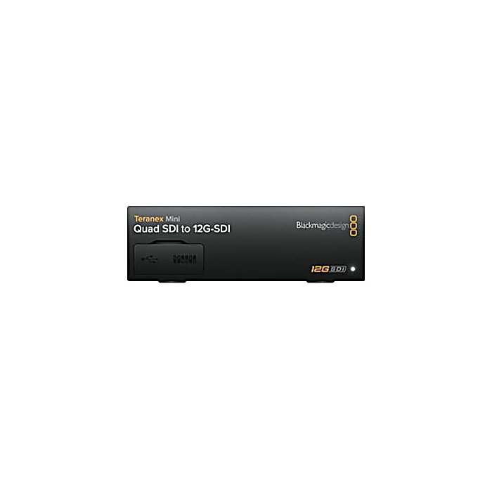 Blackmagic Design / Teranex Mini - Quad SDI to 12G-SDIの事ならフレンズにご相談ください。 Blackmagic Design / Teranex Mini - Quad SDI to 12G-SDIの特長！Blackmagic Design Teranex Mini - Quad SDI to 12G-SDI ビデオコンバーター Blackmagic Design / Teranex Mini - Quad SDI to 12G-SDIのココが凄い！クアッドリンク SDI信号を12G-SDI規格へ変換するコンバーター。Ultra HD対応の旧型映像機器を最新型の12G-SDI機器へ接続する際に活躍します。単一の12G-SDI BNCケーブルでルーターやスイッチャー、プロジェクターなどと接続可能です。 Blackmagic Design / Teranex Mini - Quad SDI to 12G-SDIのメーカー説明 Blackmagic Design Teranex Mini - Quad SDI to 12G-SDIテラネックス ミニ クアッド エスディーアイ トゥー トゥエルブジー エスディーアイブラックマジックデザイン製のコンバーター。クアッドリンク SDIからの信号を12G-SDI規格に変換し、Ultra HD対応機器同士の接続を実現します。1本の12G-SDI BNCケーブルで接続できるため、配線もシンプルです。●主な特徴・クアッドリンク SDI信号を12G-SDIに変換・クアッドリンク Ultra HD機器と最新型12G-SDI Ultra HD機器を接続可能・単一の12G-SDI BNCケーブルで接続・最新型ルーター、スイッチャー、プロジェクターなどに対応【Blackmagic Design】プロフェッショナルな映像・オーディオ制作機器の開発・製造を行う企業です。 Blackmagic Design / Teranex Mini - Quad SDI to 12G-SDIの仕様 ■ビデオコンバーター■変換形式：クアッドリンク SDI → 12G-SDI■国内正規品Blackmagic Design / Teranex Mini - Quad SDI to 12G-SDIの事ならフレンズにご相談ください。 Blackmagic Design / Teranex Mini - Quad SDI to 12G-SDIの特長！Blackmagic Design Teranex Mini - Quad SDI to 12G-SDI ビデオコンバーター Blackmagic Design / Teranex Mini - Quad SDI to 12G-SDIのココが凄い！クアッドリンク SDI信号を12G-SDI規格へ変換するコンバーター。Ultra HD対応の旧型映像機器を最新型の12G-SDI機器へ接続する際に活躍します。単一の12G-SDI BNCケーブルでルーターやスイッチャー、プロジェクターなどと接続可能です。 Blackmagic Design / Teranex Mini - Quad SDI to 12G-SDIのメーカー説明 Blackmagic Design Teranex Mini - Quad SDI to 12G-SDIテラネックス ミニ クアッド エスディーアイ トゥー トゥエルブジー エスディーアイブラックマジックデザイン製のコンバーター。クアッドリンク SDIからの信号を12G-SDI規格に変換し、Ultra HD対応機器同士の接続を実現します。1本の12G-SDI BNCケーブルで接続できるため、配線もシンプルです。●主な特徴・クアッドリンク SDI信号を12G-SDIに変換・クアッドリンク Ultra HD機器と最新型12G-SDI Ultra HD機器を接続可能・単一の12G-SDI BNCケーブルで接続・最新型ルーター、スイッチャー、プロジェクターなどに対応【Blackmagic Design】プロフェッショナルな映像・オーディオ制作機器の開発・製造を行う企業です。 Blackmagic Design / Teranex Mini - Quad SDI to 12G-SDIの仕様 ■ビデオコンバーター■変換形式：クアッドリンク SDI → 12G-SDI■国内正規品