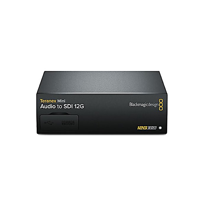 Blackmagic Design / Teranex Mini - Audio to SDI 12Gの事ならフレンズにご相談ください。 Blackmagic Design / Teranex Mini - Audio to SDI 12Gの特長！Blackmagic Design Teranex Mini - Audio to SDI 12G ビデオコンバーター Blackmagic Design / Teranex Mini - Audio to SDI 12Gのココが凄い！アナログまたはデジタルのオーディオ信号をSDIビデオ信号に統合するコンバーター。オーディオミキサーやデッキからのオーディオをSDIインターフェースに組み込み、SDIルーターやデッキで運用できます。 Blackmagic Design / Teranex Mini - Audio to SDI 12Gのメーカー説明 Blackmagic Design Teranex Mini - Audio to SDI 12Gブラックマジックデザイン テラネックス ミニ オーディオ トゥー エスディーアイ トゥエルブジーアナログオーディオ2チャンネルまたはAES/EBUデジタルオーディオ4チャンネルを、各種DIビデオ接続に統合するコンバーターです。オーディオ機器からのシグナルをSDI規格のビデオインターフェースに組み込み、SDIルーターやビデオデッキでの運用が可能になります。●主な特徴・2チャンネルのアナログオーディオに対応・4チャンネルのAES/EBUデジタルオーディオに対応・DIビデオ接続規格に対応・SDIルーター、デッキとの連携が可能【Blackmagic Design】プロフェッショナルなビデオ・オーディオ制作機器メーカーとして、放送・映像制作分野で信頼される企業です。 Blackmagic Design / Teranex Mini - Audio to SDI 12Gの仕様 種類：オーディオ・SDI統合コンバーター対応オーディオ入力：アナログ2チャンネル / AES/EBUデジタル4チャンネル対応出力：DIビデオ接続Blackmagic Design / Teranex Mini - Audio to SDI 12Gの事ならフレンズにご相談ください。 Blackmagic Design / Teranex Mini - Audio to SDI 12Gの特長！Blackmagic Design Teranex Mini - Audio to SDI 12G ビデオコンバーター Blackmagic Design / Teranex Mini - Audio to SDI 12Gのココが凄い！アナログまたはデジタルのオーディオ信号をSDIビデオ信号に統合するコンバーター。オーディオミキサーやデッキからのオーディオをSDIインターフェースに組み込み、SDIルーターやデッキで運用できます。 Blackmagic Design / Teranex Mini - Audio to SDI 12Gのメーカー説明 Blackmagic Design Teranex Mini - Audio to SDI 12Gブラックマジックデザイン テラネックス ミニ オーディオ トゥー エスディーアイ トゥエルブジーアナログオーディオ2チャンネルまたはAES/EBUデジタルオーディオ4チャンネルを、各種DIビデオ接続に統合するコンバーターです。オーディオ機器からのシグナルをSDI規格のビデオインターフェースに組み込み、SDIルーターやビデオデッキでの運用が可能になります。●主な特徴・2チャンネルのアナログオーディオに対応・4チャンネルのAES/EBUデジタルオーディオに対応・DIビデオ接続規格に対応・SDIルーター、デッキとの連携が可能【Blackmagic Design】プロフェッショナルなビデオ・オーディオ制作機器メーカーとして、放送・映像制作分野で信頼される企業です。 Blackmagic Design / Teranex Mini - Audio to SDI 12Gの仕様 種類：オーディオ・SDI統合コンバーター対応オーディオ入力：アナログ2チャンネル / AES/EBUデジタル4チャンネル対応出力：DIビデオ接続
