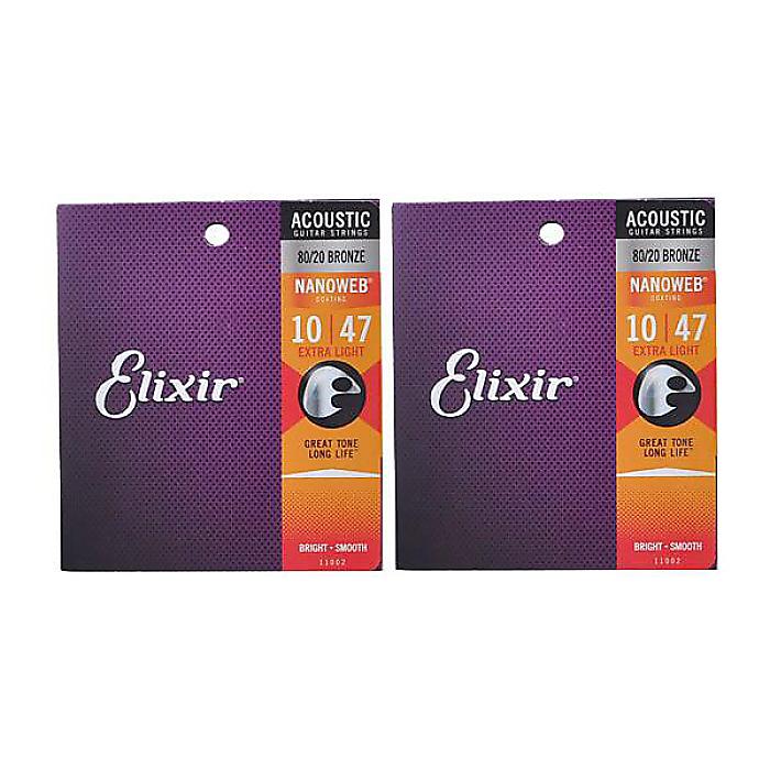 ELIXIR ( エリクサー ) / NANOWEB 80/20 Bronze Extra Light #11002 ツインパックセット夏休みセール