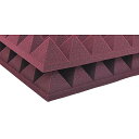 AURALEX ( オーラレックス ) / Studiofoam Pyramids 4″ バーガンディ 厚さ10cm 6枚(60x60cm)夏休みセール