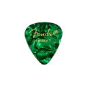 FENDER ( フェンダー ) / Premium Celluloid 351 Shape Pick Heavy Green Moto夏休みセール