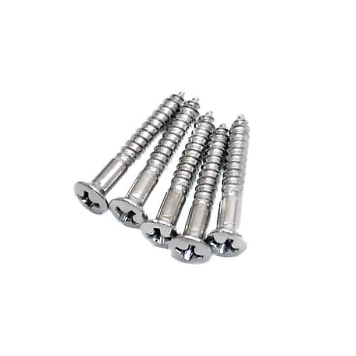 ALLPARTS ( オールパーツ ) / GS-3364-010 Pack of 5 Chrome 1-Inch Bridge Mounting Screws夏休みセール