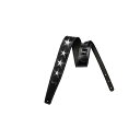 MOODY STRAPS ( ムーディーストラップ ) / 2.5inch 6 STAR LEATHER BACKED STRAP - BK/BK & 6 PL...