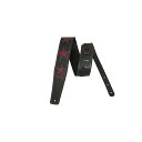 MOODY STRAPS ( ムーディーストラップ ) / 2.5inch 6 STAR LEATHER BACKED STRAP - BK/BK & 6 RD...