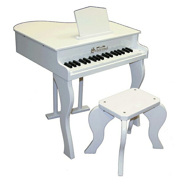 Schoenhut(シェーンハット) / 37 Key Elite Baby Grand Piano (WHITE) ベンチ付き 37鍵トイピアノ