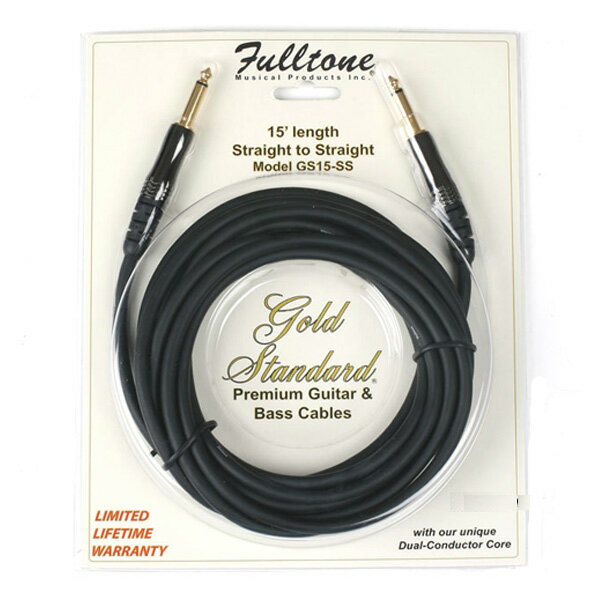 Fulltone(フルトーン) GoldStandard 15' Cable STRAIGHT to STRAIGHT FT-GS15-SS ギターシールド 【15ft. (約4.6m)】 直輸入品