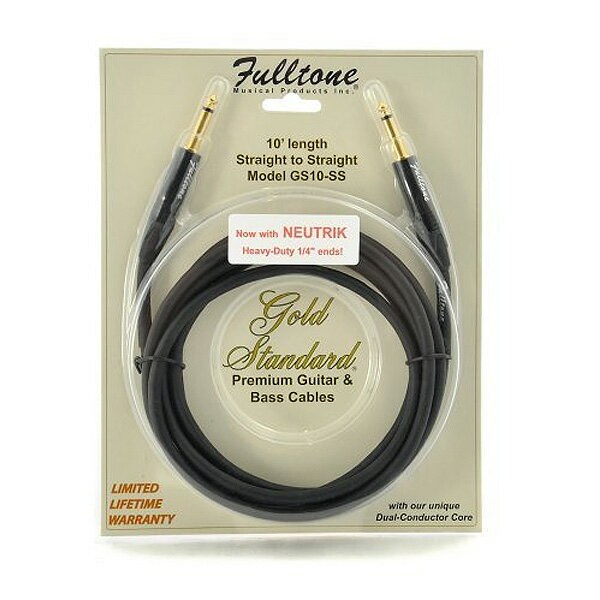 Fulltone(フルトーン) / GoldStandard 10' Cable STRAIGHT to STRAIGHT FT-GS10-SS ギターシールド 【10ft. (約3m)】 直輸入品