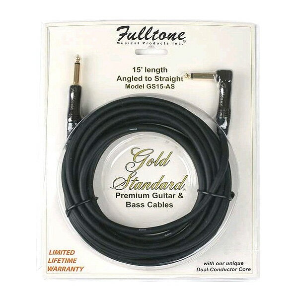 Fulltone(フルトーン) / GoldStandard 15 039 Cable ANGLED to STRAIGHT FT-GS15-AS ギターシールド 【15ft. (約4.6m)】 直輸入品