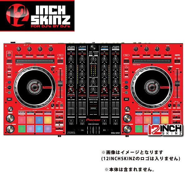 12inch SKINZ / Pioneer DDJ-SX2 SKINZ(RED/BLACK) 【DDJ-SX2用スキン】