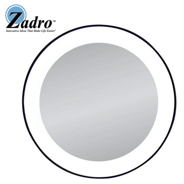 Zadro(ザドロ) LED15X (Black) 《ライト付き拡大鏡》 鏡面 直径 10cm 【15倍率】 吸盤付ミラー母の日 セール